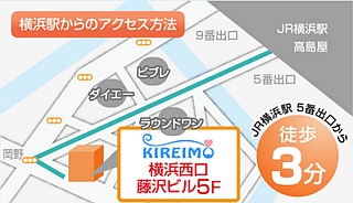 キレイモ(KIREIMO)横浜西口店の地図